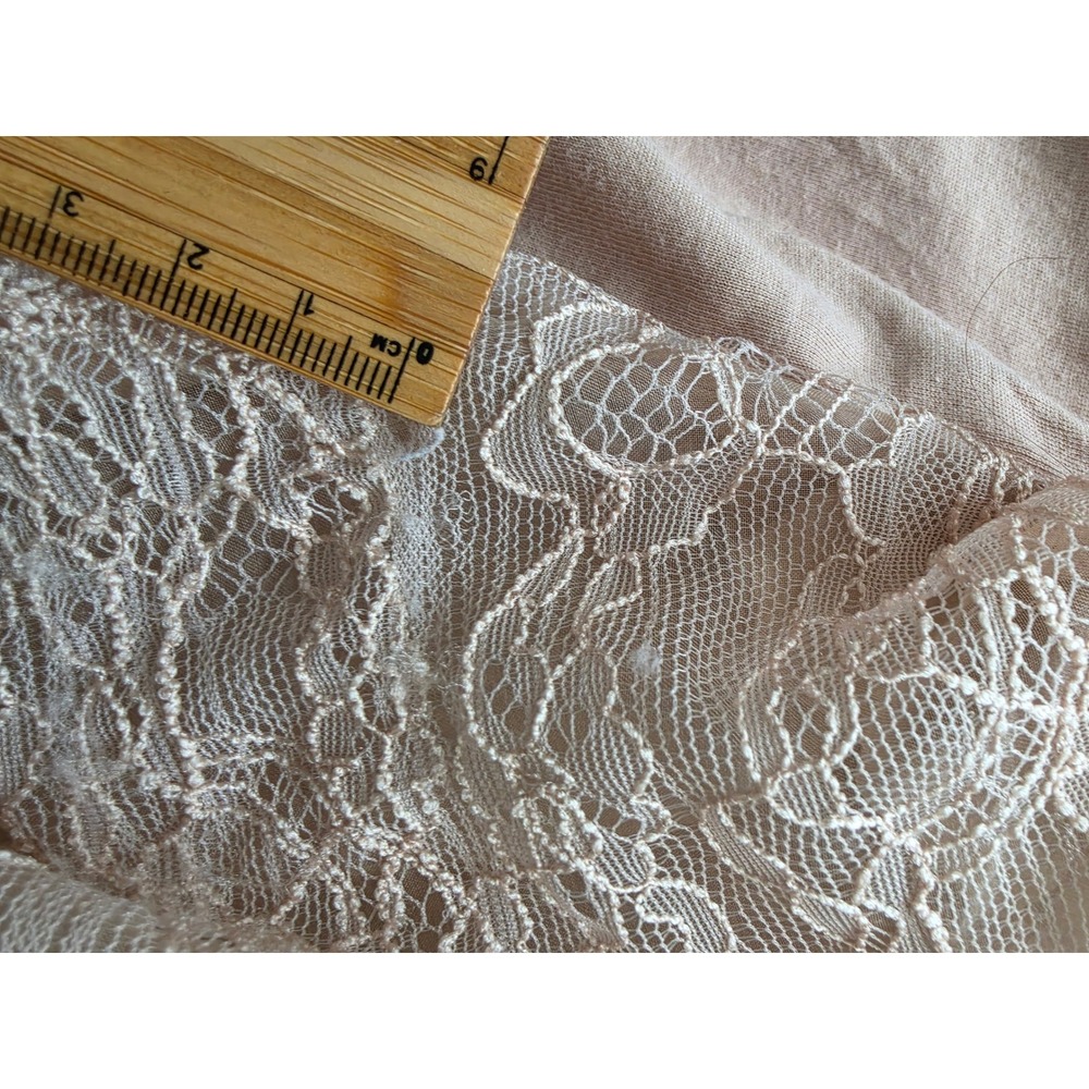 Alice + Olivia Pink Silk Lace Puff Sleeve Top Crew Neck Womens Small - Picture 12 of 15